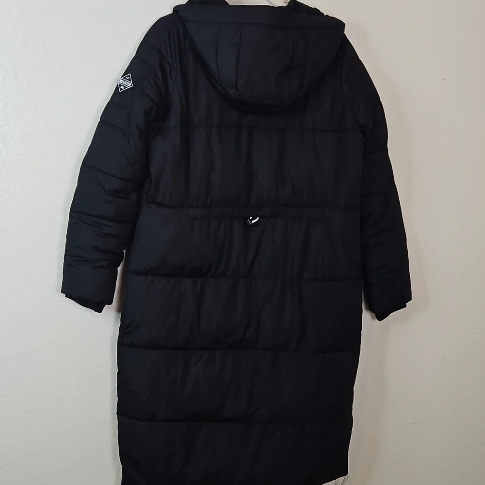 Hollister Black Hooded Puffer Coat - Picture 11 of 17